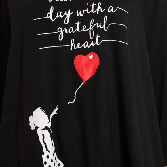 VECCELI Italy Women's Bansky Tribute Girl With Balloon Tunic - Picture 3 of 7